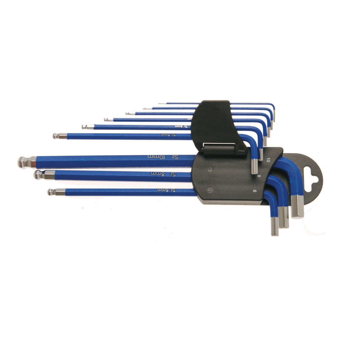 BGS Haakse steeksleutelset extra lange zeskant/zeskant met kogeleinde 1,5 - 10 mm 9 delig