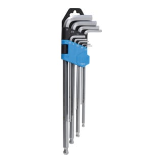 BGS Haakse steeksleutelset inchmaten zeskant / zeskant met kogelkop 1/16" - 3/8" 9 dlg.