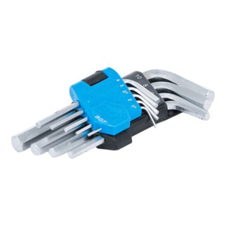 BGS haakse steeksleutelset korte binnenzeskant 1,5 - 10 mm, 9 dlg.