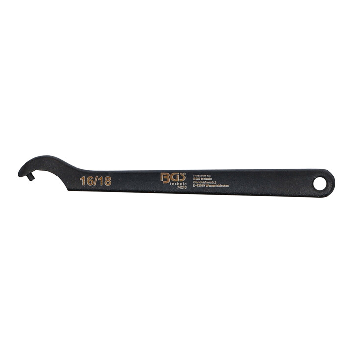 BGS Haaksleutel met pen, 16 - 18 mm