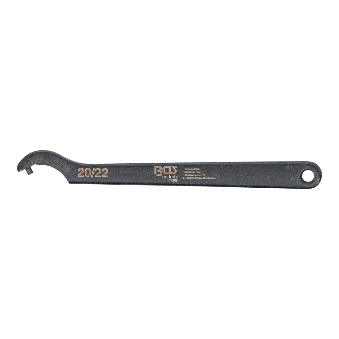 BGS Haaksleutel met pen, 20 - 22 mm