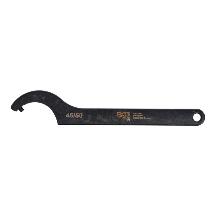 BGS Haaksteeksleutel met pen, 45 - 50 mm