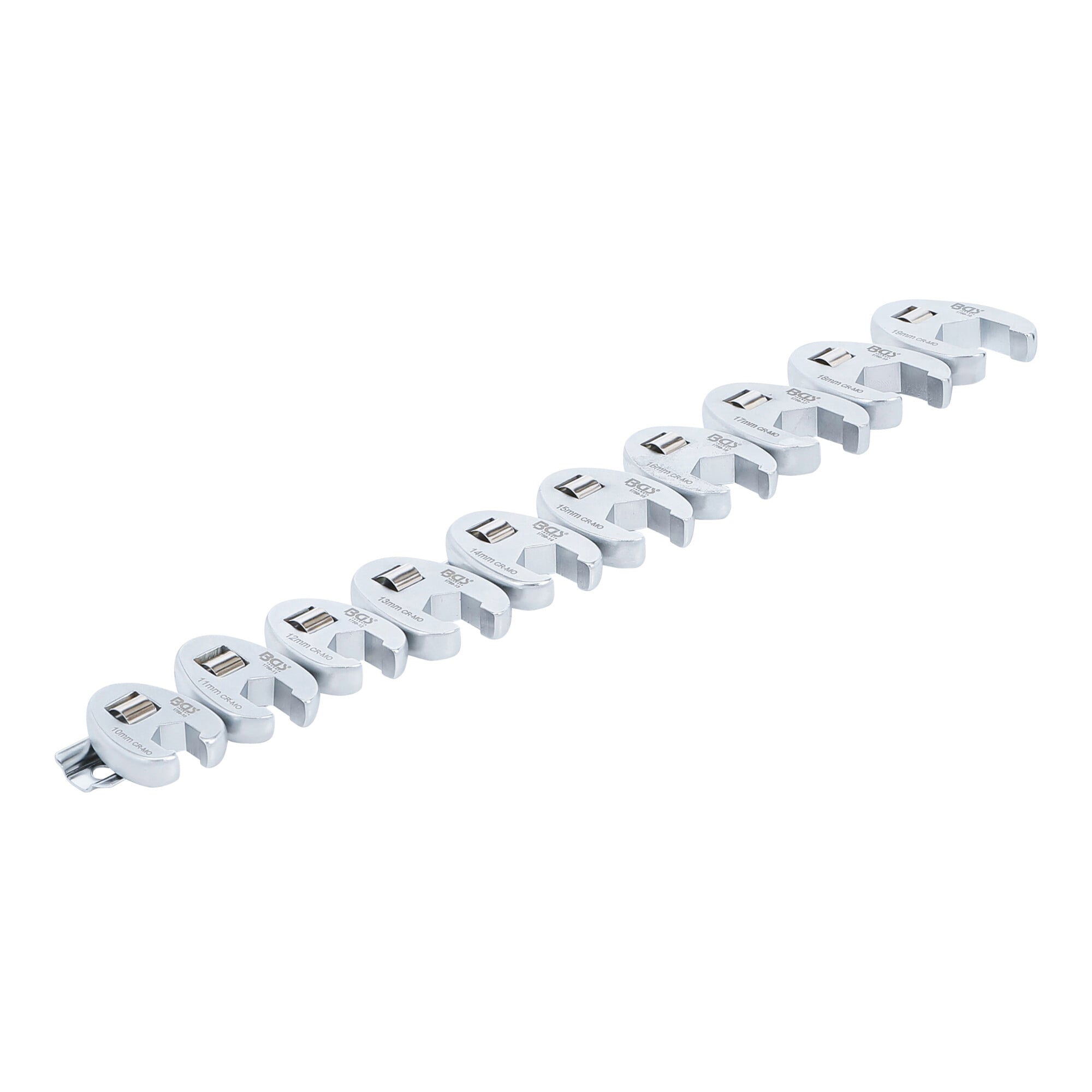 BGS Hahnenfußschlüssel-Satz Antrieb Innenvierkant 10 mm SW 10 - 19 mm 10-tlg. ; BGS technic