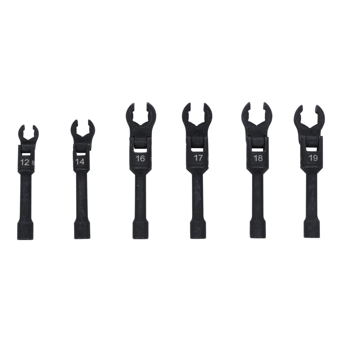BGS Hahnenfußsleutelset, aandrijving binnenvierkant 10 mm (3/8"), met scharnier, 6-dlg.