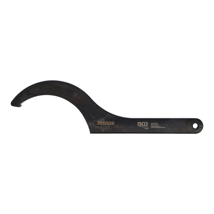 BGS Hakenschlüssel mit Nase, 205 - 220 mm