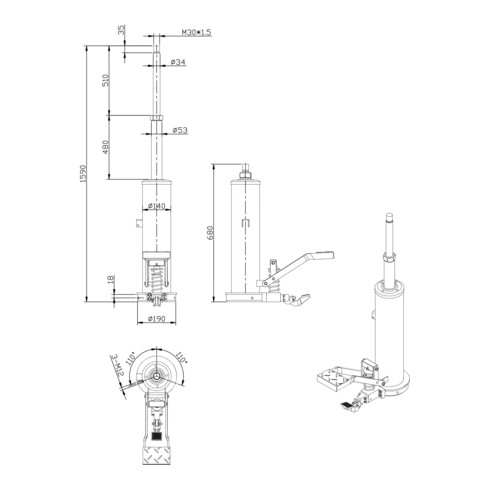 BGS Hydraulikzylinder für Art. 9233 (9233-2)