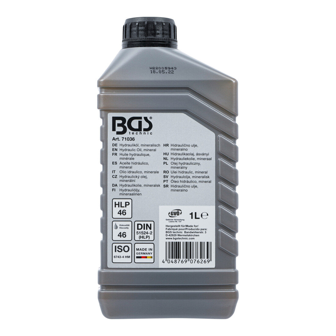 BGS Hydraulische olie, mineraal, 1 l