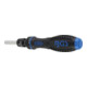 BGS Impugnatura rotante a cricchetto per punte, reversibile, uscita esagonale 6,3mm (1/4")-1