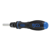 BGS Impugnatura rotante a cricchetto per punte, reversibile, uscita esagonale 6,3mm (1/4")