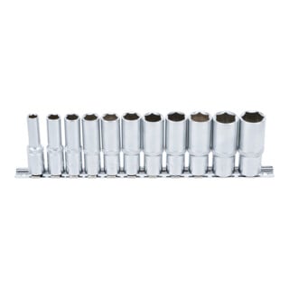BGS Inbussleutelset zeskant, diepe aandrijving vierkantaandrijving 10 mm SW 8 - 19 mm 11 dlg.