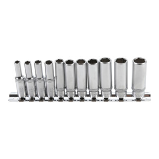 BGS Inbussleutelset zeskant, diepe aandrijving vierkantaandrijving 6,3 mm (1/4") inch maten 11 dlg.