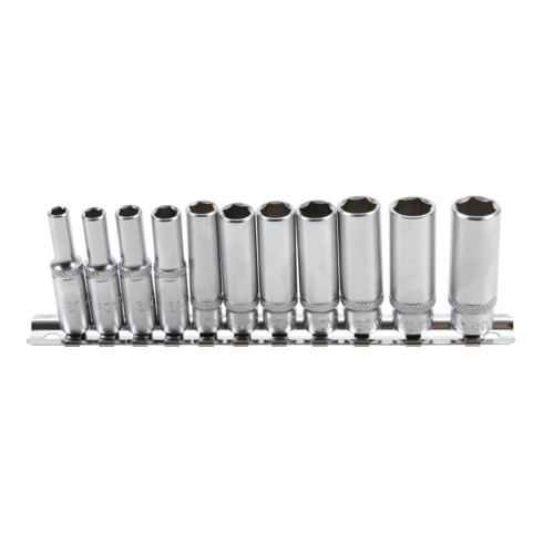 BGS Inbussleutelset zeskant, diepe aandrijving vierkantaandrijving 6,3 mm (1/4") inch maten 11 dlg.