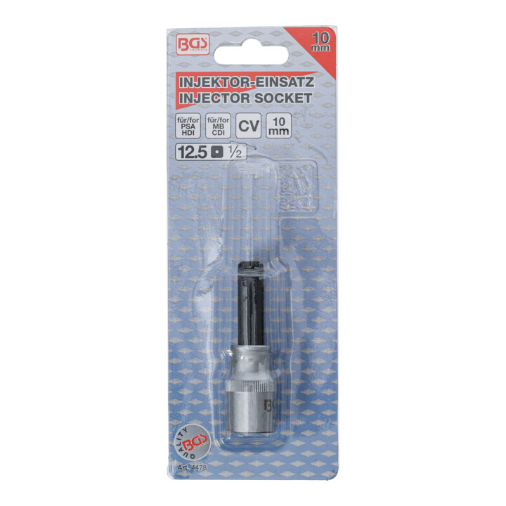 BGS Injector dopsleutel | 12,5 mm (1/2") | zeskant 10 mm
