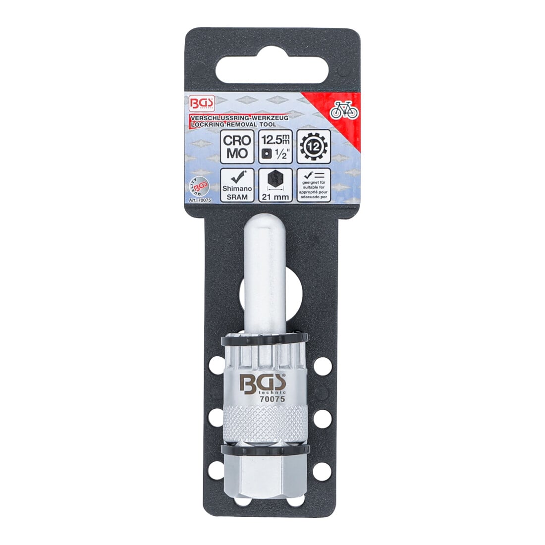 BGS Insert d’anneau de verrouillage, avec broche de centrage, pour axes à emmanchement 12 mm