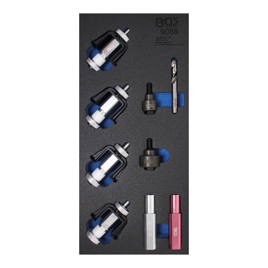 BGS Insert de servante d'atelier 1/3 : Kit d’outils de montage pour support de capteurs de stationnement