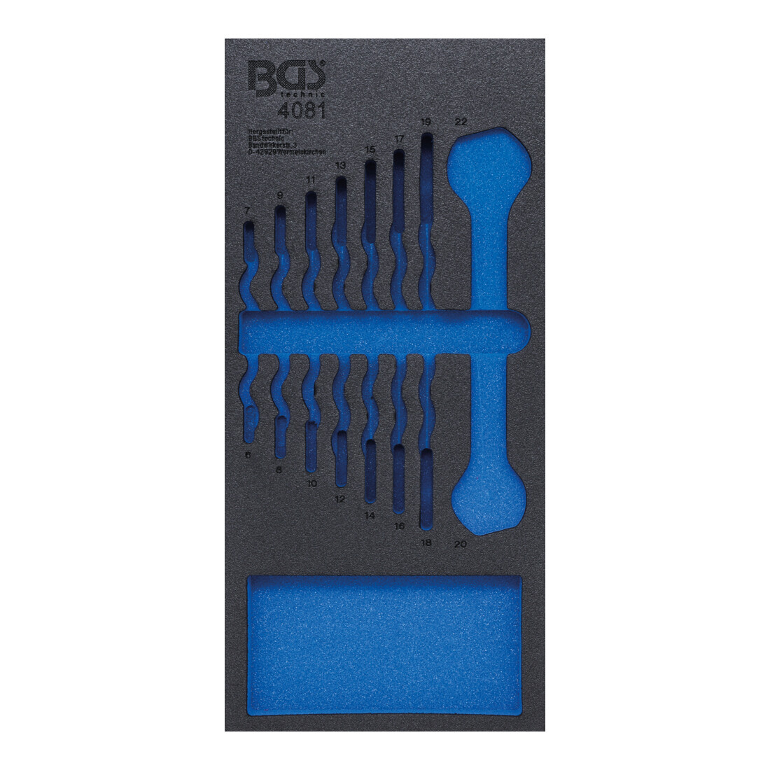 BGS Insert de servante d'atelier 1/3, vide pour art. 4081