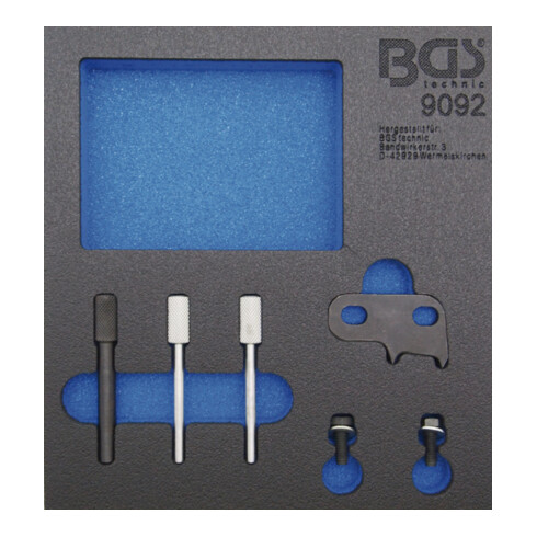 BGS Insert de servante d'atelier 1/6 : Coffret de calage pour MINI, Citroën, Peugeot 1.6 diesel