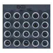BGS Insert de servante d'atelier 1/6 : Jeu d’outils de réglage pour écrous de jantes pour VAG 20 pièces