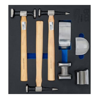 BGS Insert de servante d’atelier 2/3 : kit de débosselage carrosserie, 7 pièces