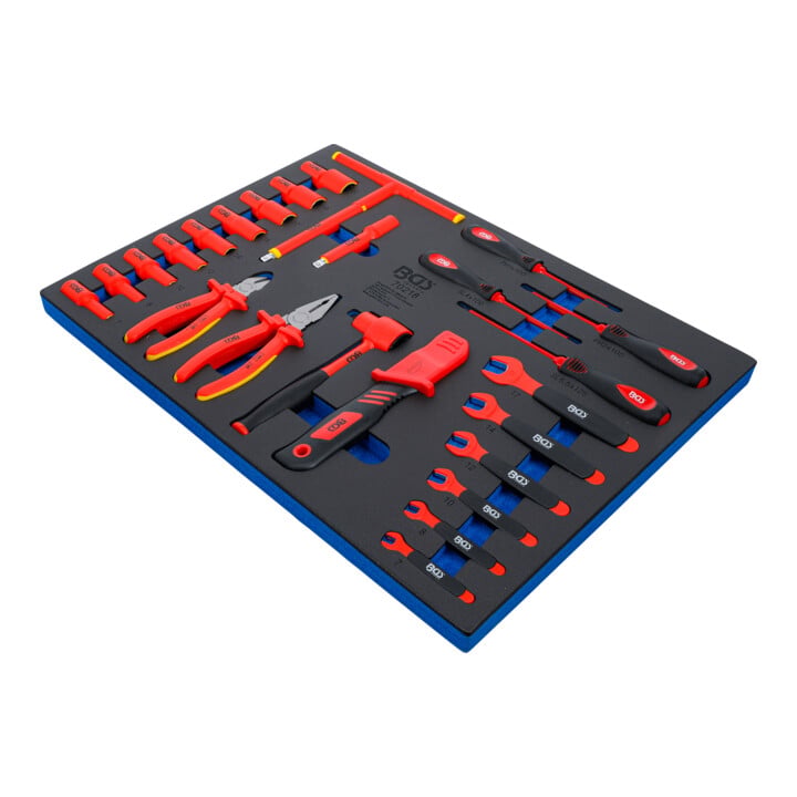 BGS Insert de servante d’atelier 3/3 : Jeu de douilles VDE 10 mm (3/8") 26 pièces