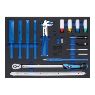 BGS Insert de servante d'atelier 3/3 : Outils spéciaux pour le service des pneus 18 pièces Kraftmann