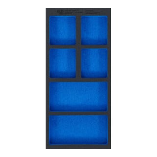 BGS Insert pour servante d’atelier 1/3, vide : 6 compartiments, 408 x 189 x 32 mm