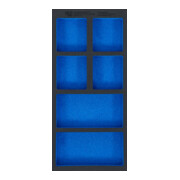 BGS Insert pour servante d’atelier 1/3, vide : 6 compartiments, 408 x 189 x 32 mm