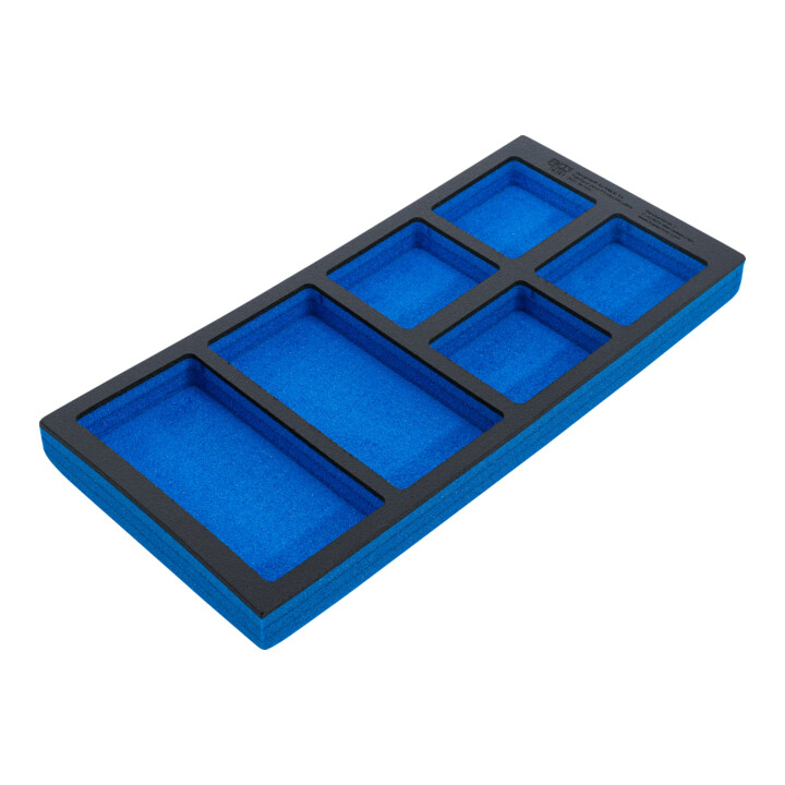 BGS Insert pour servante d’atelier 1/3, vide : 6 compartiments, 408 x 189 x 32 mm