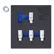 BGS Insert pour servante d’atelier 1/6 : Kit d’outils de verrouillage de jante pour Tesla, 5 pièces-2