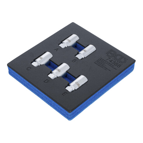 BGS Insert pour servante d’atelier 1/6 : Kit d’outils de verrouillage de jante pour Tesla, 5 pièces