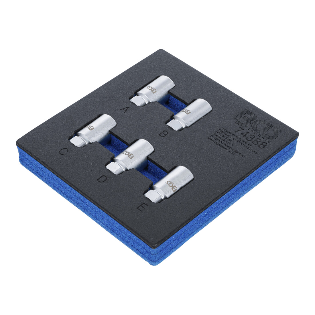 BGS Insert pour servante d’atelier 1/6 : Kit d’outils de verrouillage de jante pour Tesla, 5 pièces