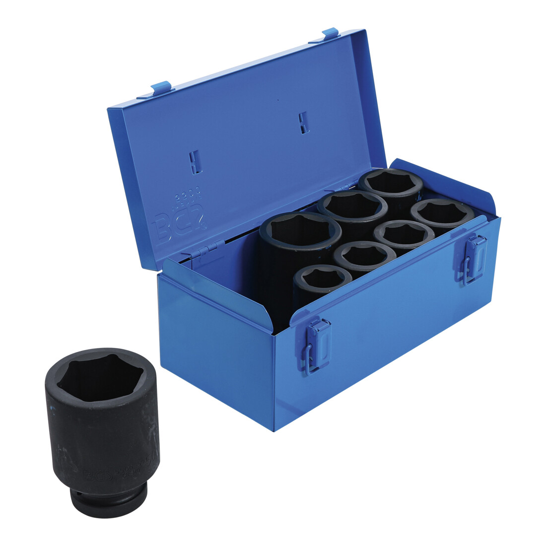 BGS Inserti a bussola esagonali, azionamento profondo quadro interno 25mm (1") apertura 27 - 50mm, 8pz.