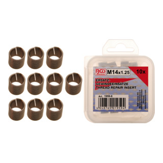 BGS Inserti filettati di ricambio in ottone, 10pz.