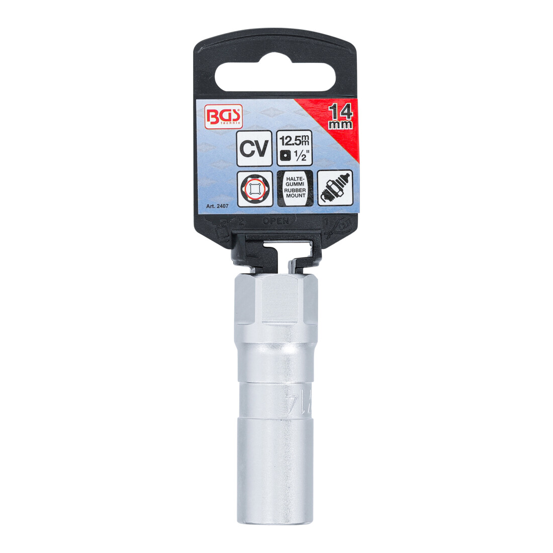 BGS Inserto candele esagonale, attacco quadro interno 12,5 mm (1/2"), SW 14 mm