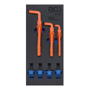 BGS Inserto per carrello da officina 1/3: pinze stringitubo angolate, 7pz.