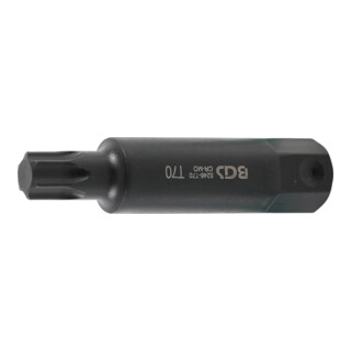 BGS Inserto, lunghezza 100 mm, attacco esagono esterno 22 mm, profilo a T (per TX) T70