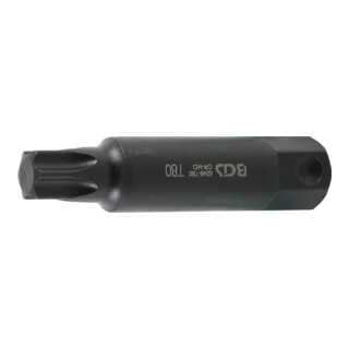 BGS Inserto, lunghezza 100 mm, attacco esagono esterno 22 mm, profilo a T (per TX) T80