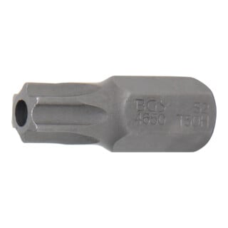 BGS Inserto, lunghezza 30 mm, attacco esagono esterno 10 mm (3/8"), profilo a T (per TX) con alesatura T50
