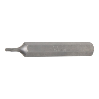 BGS Inserto, lunghezza 75 mm, attacco esagono esterno 10 mm (3/8"), profilo a T (per TX) T10