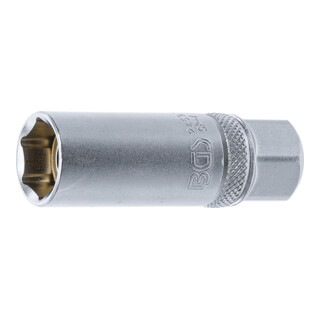 BGS Inserto per candele con magnete, esagonale, azionamento quadro interno 10mm (3/8"), apertura 16mm