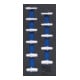 BGS Inserto per carrello da officina 1/3: bussole esagonali 10mm (3/8"), in pollici, profonde, 11pz.-1