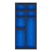 BGS Inserto per carrello da officina 1/3, vuoto: 7 scomparti, 408 x 189 x 32 mm