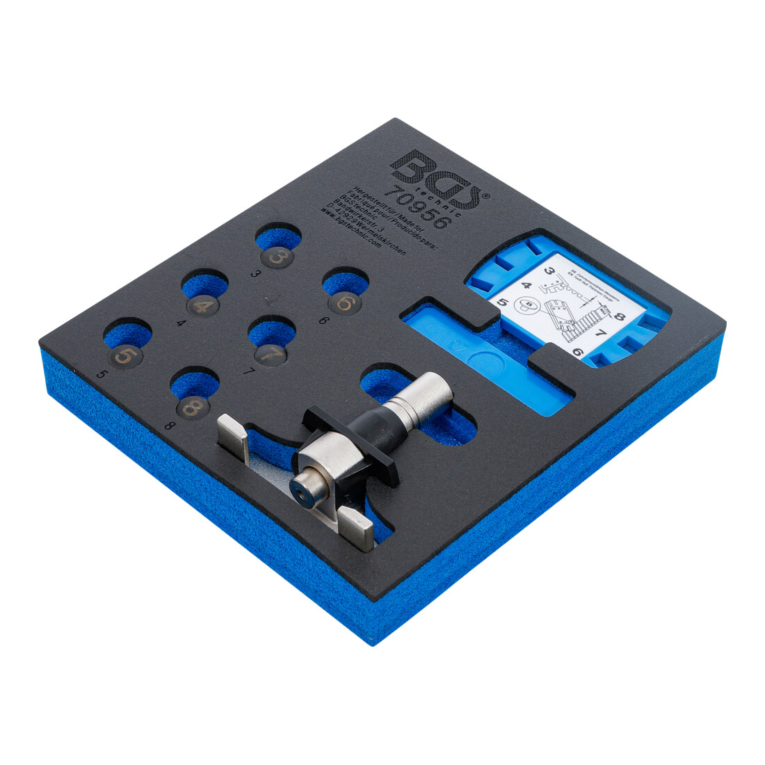 BGS Inserto per carrello da officina 1/6: set di tester tensione cinghia dentata e strumenti di misura