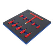 BGS Inserto per carrello da officina 2/3: set inserti VDE, attacco quadro interno 10 mm (3/8") / 12,5 mm (1/2"), esagono interno 4 - 10 mm, 10 pezzi-2