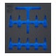 BGS Inserto per carrello da officina 2/3, vuoto, per Art. 70217-1