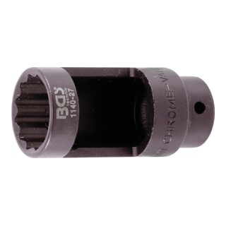 BGS Inserto per sonda Lambda azionamento quadro interno 12,5mm (1/2"), apertura 27mm, dodecagonale, finestra 28mm