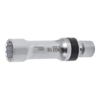 BGS Inserto snodato per candele poligonale con molla, 10 mm (3/8"), 18 mm