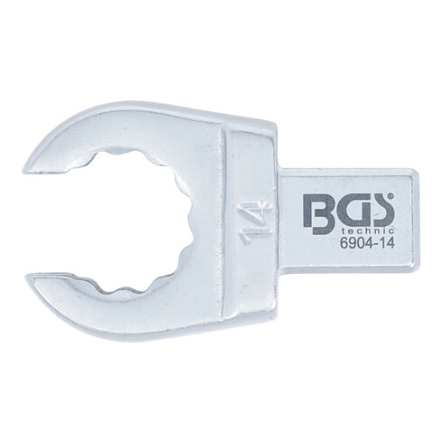 BGS Insteek-ringsleutel | open | 14 mm | opname 9 x 12 mm