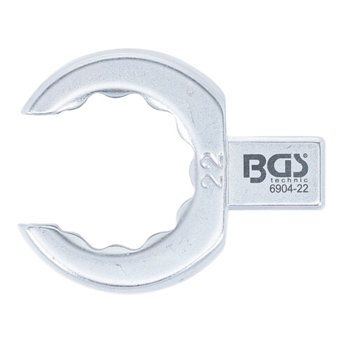 BGS Insteek-ringsleutel | open | 22 mm | opname 9 x 12 mm