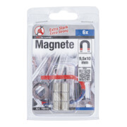 BGS Jeu d’aimants extrapuissants Ø 9,5 mm 6 pièces-3